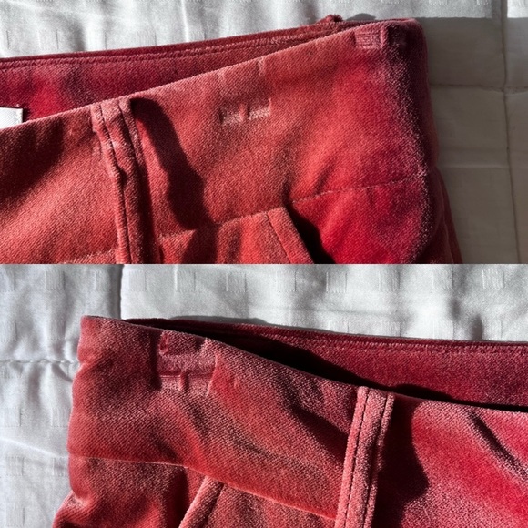 Frame Denim High Waist Velvet O-Ring Zip Flare Pant 0 Spice - Picture 15 of 16